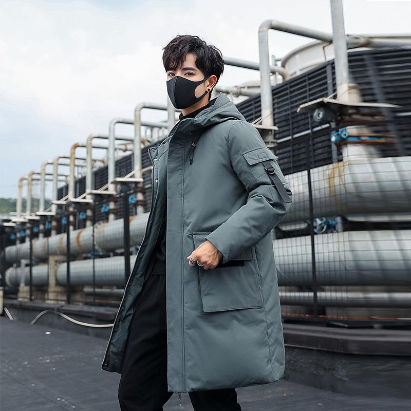 Men's Down Jacket Medium and Long Thickened Loose Coat Men's Winter Clothing