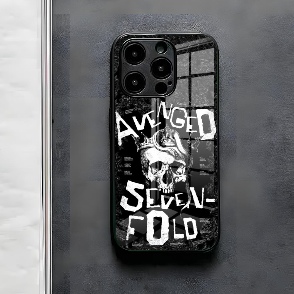 Чехол для телефона A-Avenged Sevenfold для iPhone 17 Air 16 E Pro Max 15 14 13 Mini 12 Pro 11 Max Plus Черная стеклянная крышка