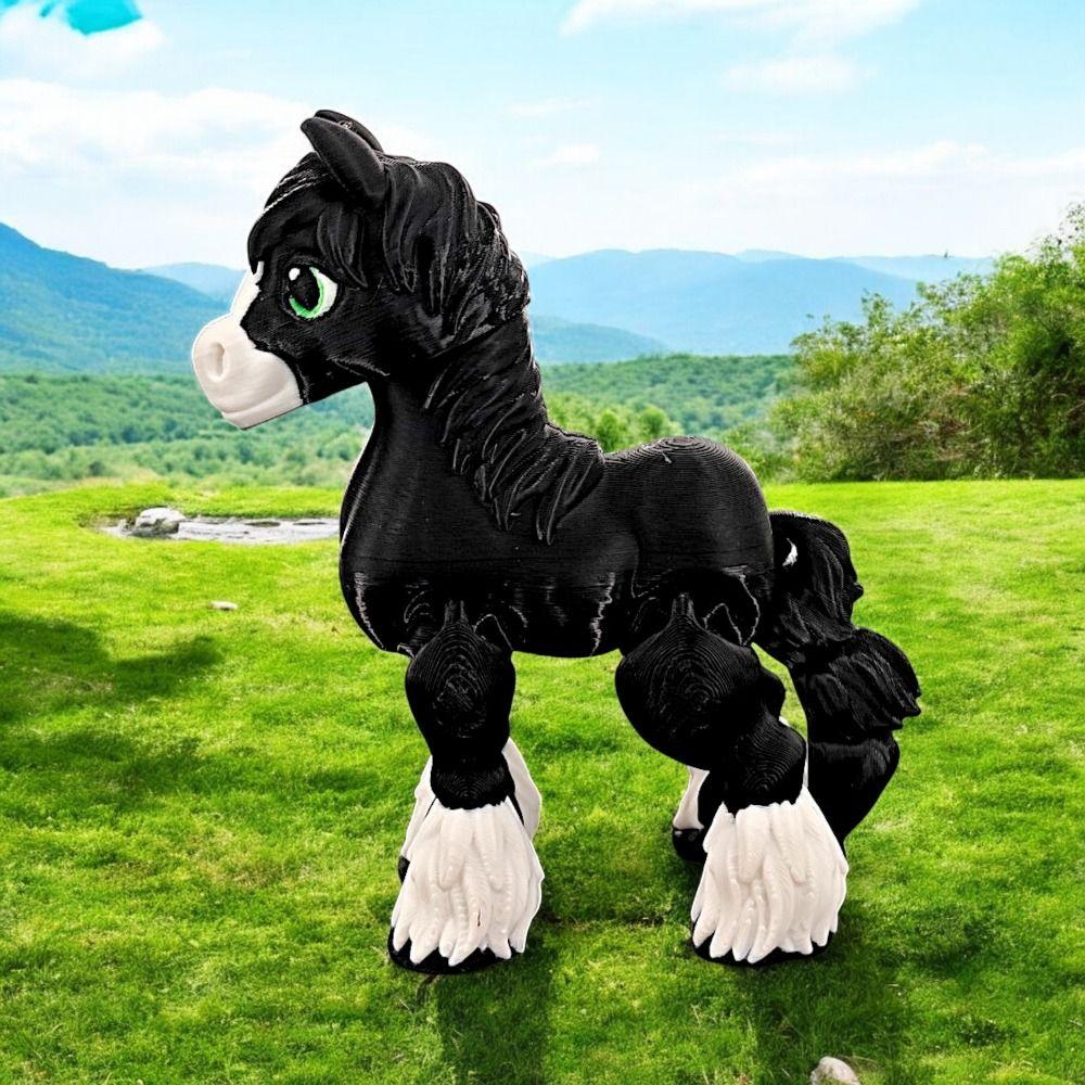 All-in-one Molding 3D Printed Horse Laser 3D Articulated Horse Toys Fish Tank