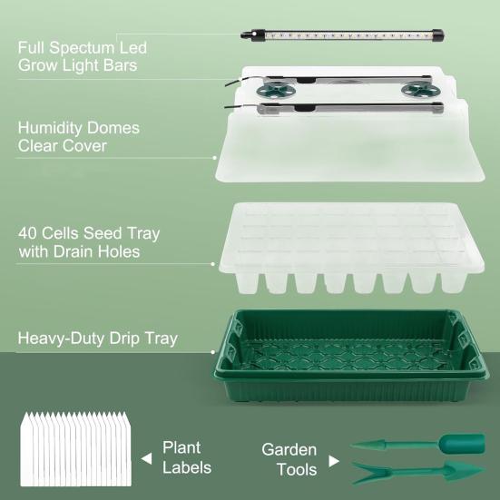 LED Plant Lights Full Spectrum Grow Lights with Timer