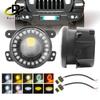 4 Inch LED Fog Lights White Amber DRL Red Turn Signal Running Angel Eyes Lens For Jeep Wrangler JK Grand Cherokee Dodge Journey Charger Magnum