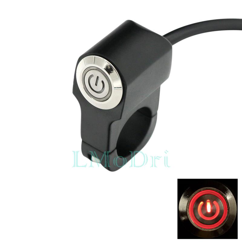 LMoDri мотоциклетные переключатели 7/8 "22 мм, крепление на руль, переключатель фар, аварийный стоп-сигнал, мощность включения-выключения с индикатором