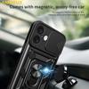 AMORUS Kickstand Case for iPhone 16 PC+TPU Phone Cover with Camera Lens Slider