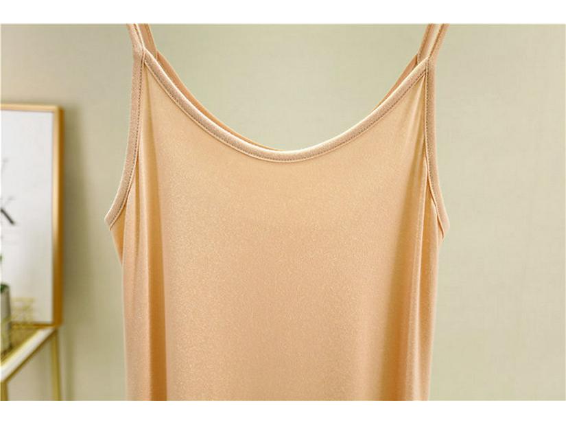 Женское облегающее миди-платье без рукавов из модального хлопка - Большой размер, Летнее с круглым вырезом, Подкладка-комбинация