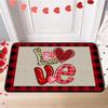 Коврик для пола VIKAMA ко Дню святого Валентина с кристаллами и бархатом, украшение для дома в виде гнома, коврик для входной двери, коврик для кухни и спальни с любовью