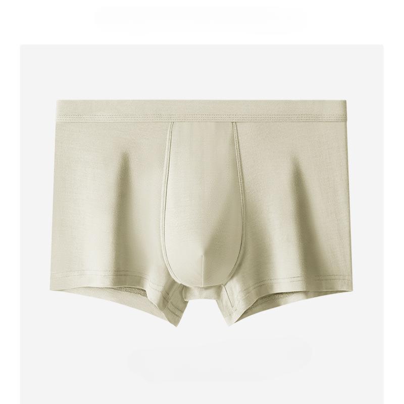 Мужское нижнее белье из модала, антибактериальные шорты-боксеры со средней талией, бесшовные дышащие шорты-боксеры
