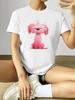 Cute Dog Print T-Shirt Basic Tees Harajuku Style Spring &Summer Women'S T-Shirt Short Sleeve Neck Fashion Casual Sport Clothes
