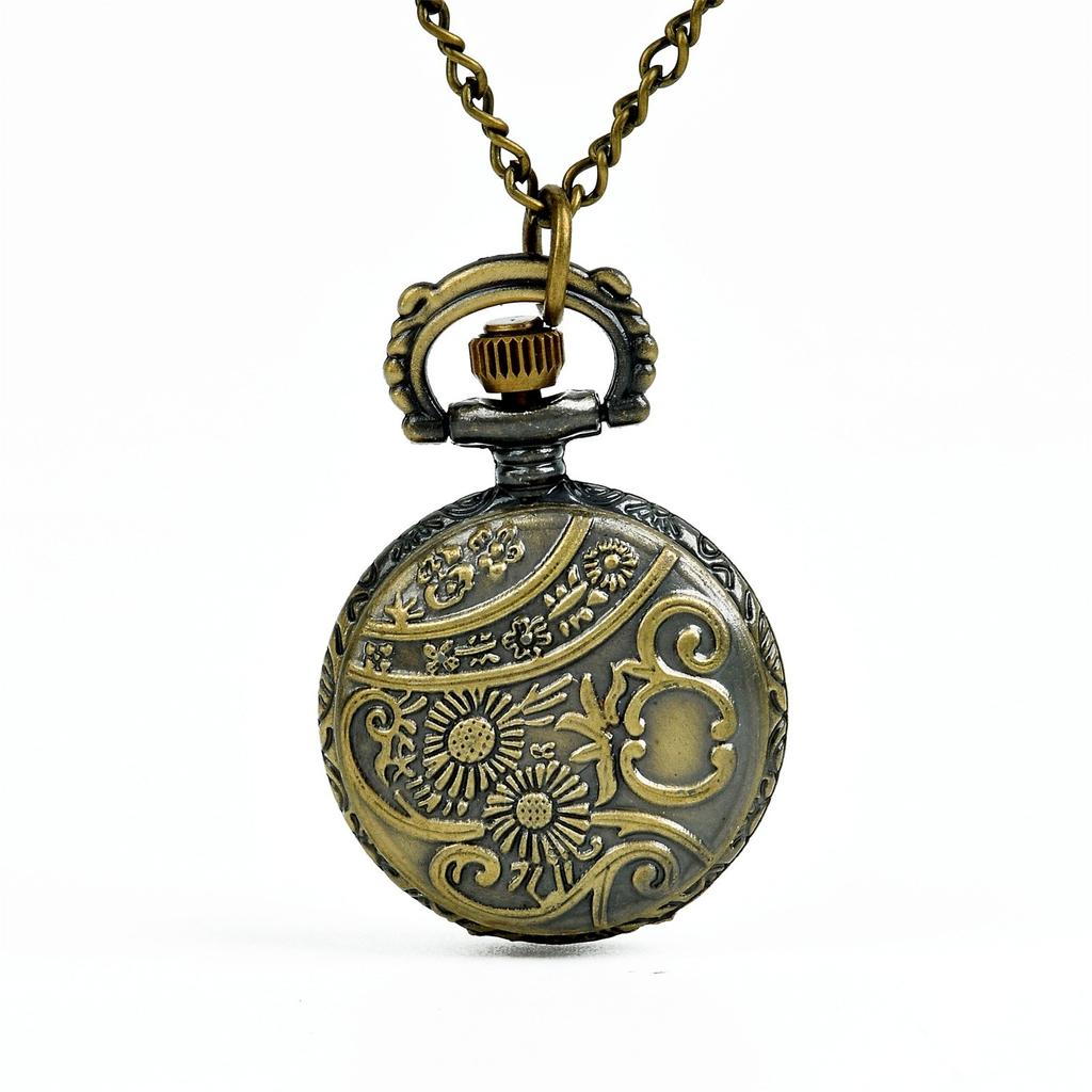 Hot Fashion Vintage Retro Quartz Pocket Watch Pendant Chain Necklace ( Watch For Women )