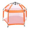 Popup Playpen Tent Roomy Foldable Portable Baby Fence for Indoor Outdoor Yard Beach Use Orange