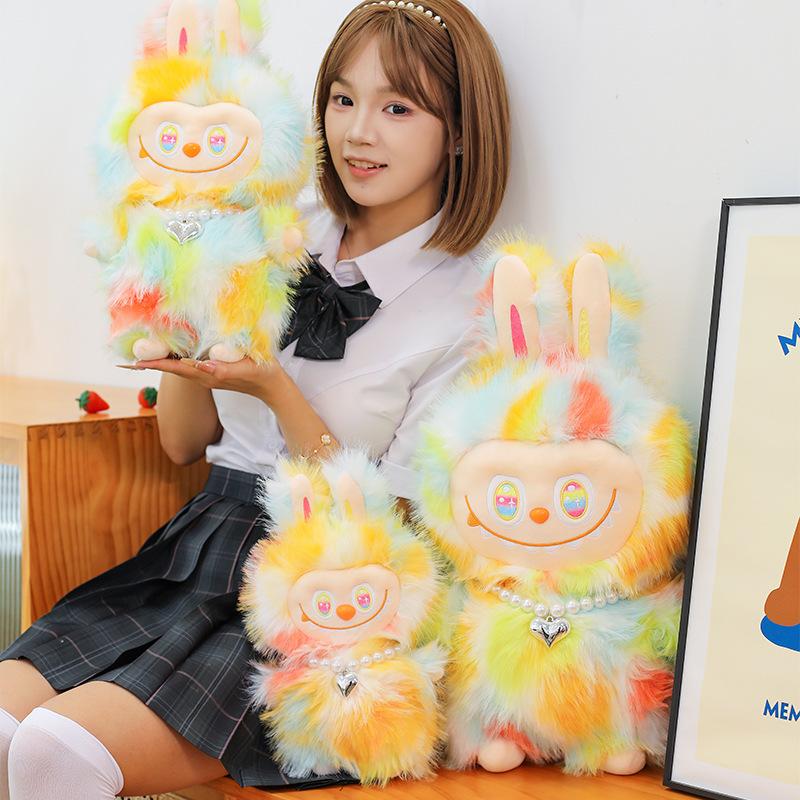 Радужный Архангел Лабубу плюшевая игрушка жареная любовь лабубу кукла подушка для обнимания