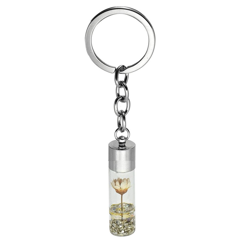 Модный подарок Вечный цветок стеклянная бутылка сверкающий брелок брелок для ключей сумка кулон
