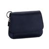 Mini Cowhide Leather Small Skimming Prevention Cute Coin Purse Simple Mini Wallet Compact Half Macaron Women's (Black)