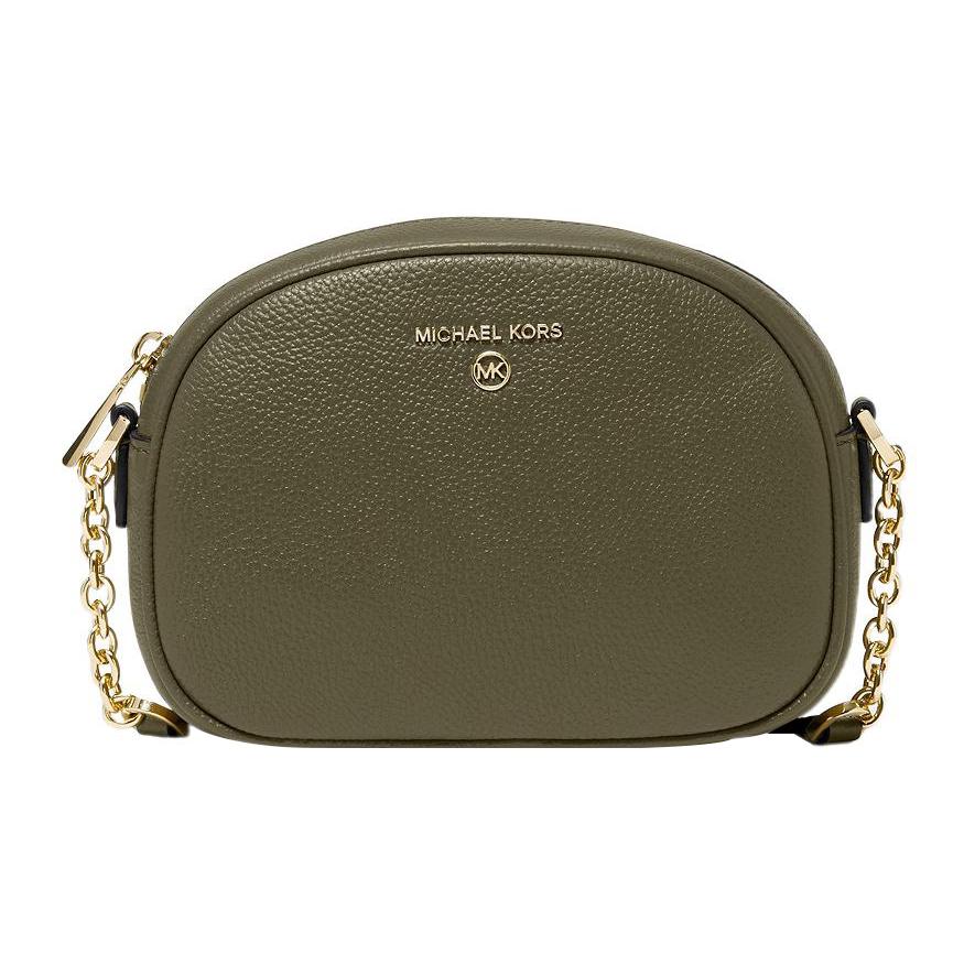 MICHAEL KORS Jet Set Charm Pebbled Leather Shoulder Bag Women's Olive Green 32F2GT9C0L-OLIV