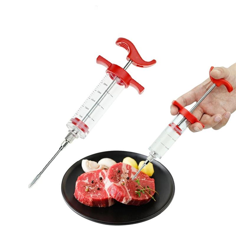 Горячая Распродажа Шприц для мяса барбекю Инжектор для маринада индейки курицы Шприц для приготовления блюд Кухонные принадлежности Syinge