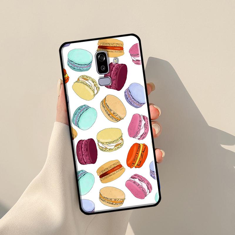 Милый чехол с макаронами для торта и десерта для Samsung Galaxy J3 J5 J7 2017 A3 A5 J1 2016 J4 J6 Plus A6 A7 A8 A9 J8 2018
