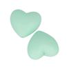 Silicone Heart Beads - ARTEMIO - 29 X 19 X 12 Mm - Water Green - Set of 2 Pcs