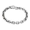 7mm 925 Sterling Silver Simple O Link Bracelet For Men Real Silver Steampunk Biker Bracelets Jewelry Gift