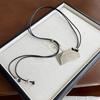 Elegant Silvery Comb Pendant Necklace - Long Sweater Chain for Women, Perfect for Parties & Casual Attire