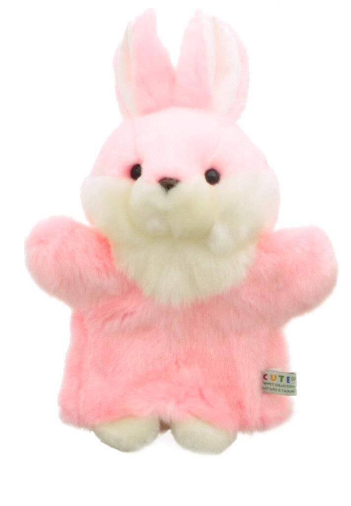 PUPPET COLLECTION NATURE & FARM Rabbit Hand Puppet, Pink