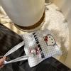 Cartoon Kitty Summer Lightweight Canvas Handbag for Versatile Use