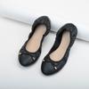 Curved Shoes Spring and Autumn Ballet Single Shoes Women's Round Head Soft-soled Egg Roll Shoes Ballet Shoes