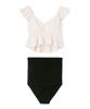 Купальник Набор Бикини Форма Купальник Бикини Белый x Черный [Sanai Paradise] [Естественное Освещение] Без косточек 55-53-4-1030