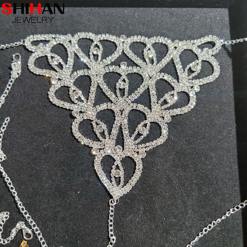 Sexy Full Diamond Bikini Body Chain Set Custom Clothing Sexy Dress Nightclub Beachwear
