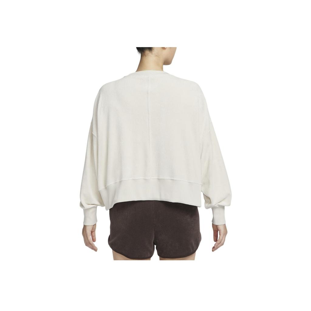 Nike Court Heritage Удобная женская толстовка с круглым вырезом, цвет металлик-золотой кремовый FQ2243-104