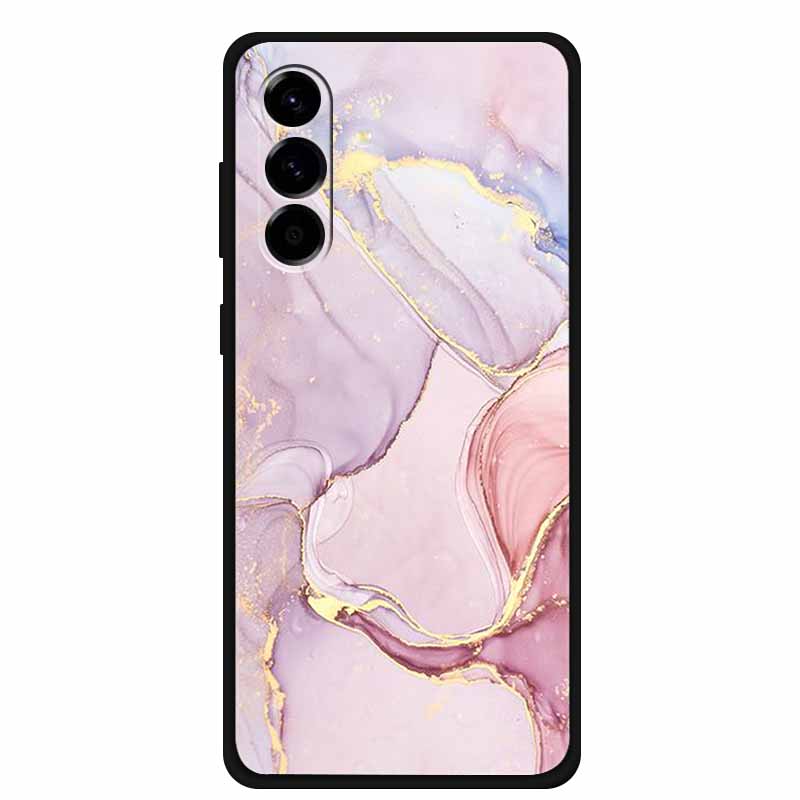 For Samsung Galaxy S25 FE 5G Case Soft Silicone TPU Black Phone Cover For Galaxy S25 FE 5G Protective Cartoon Bumper Coque S25FE
