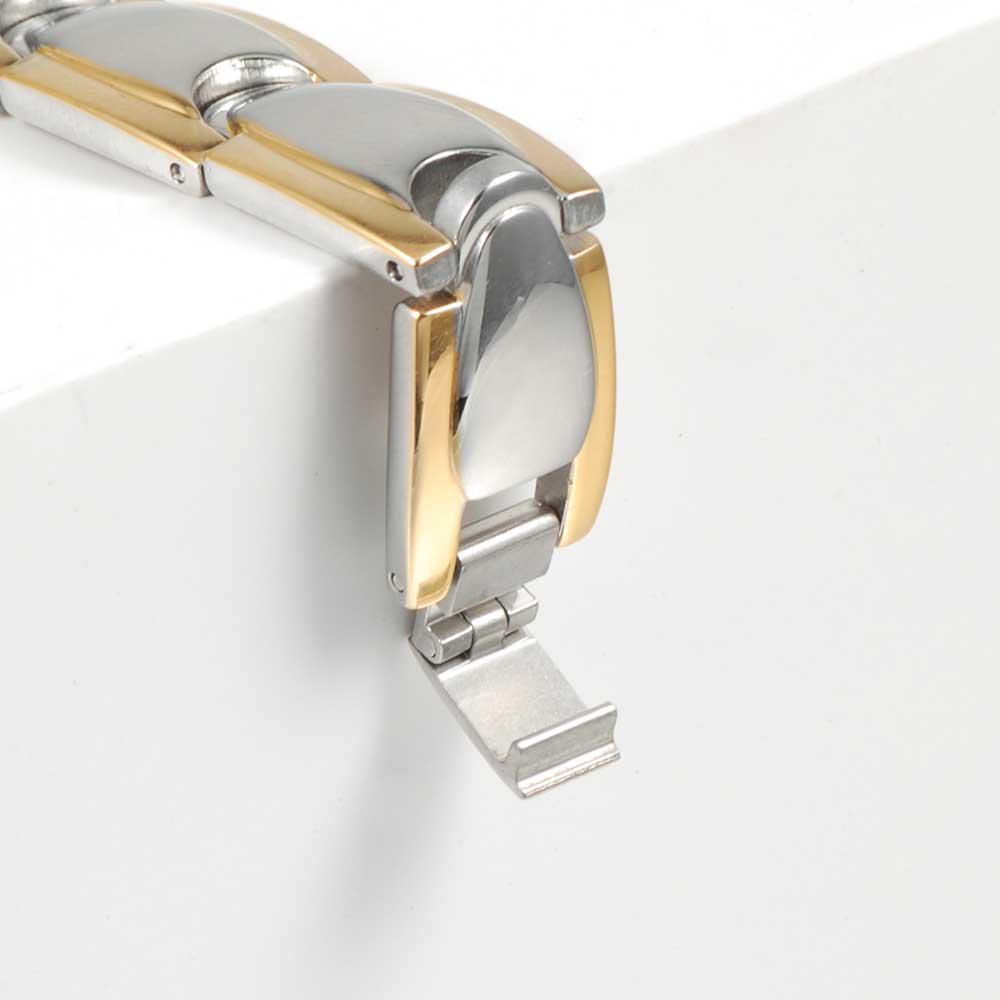 Ikuinen Magnetic Bracelet Men Stainless Steel Magnet Germanium Gold Chain Bracelet Male Christmas Bracelet for Men Jewelry