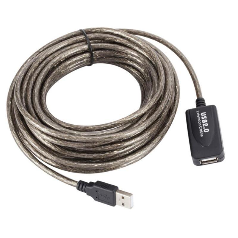 3M 5M 10M 15M 20M 25M 30M USB 2.0 Удлинительный кабель Папа-Мама Активный повторитель Удлинитель для беспроводной сетевой карты USB-адаптер Кабель