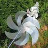 1 Set Reflective Pinwheels with 10m String Outdoor Bird Deterrent Wind Spinner 8 Pinwheels Sparkly Garden Bird Scare Device for Yard Orchard