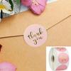 500pcs Round Pink Business Label Stickers Paper Cute Thank You Stickers for Baking Packaging Seal Labels Stationery Stickers