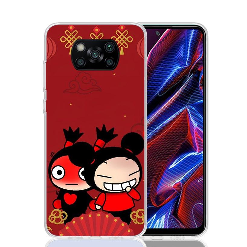 Милый Мультяшный Чехол Pucca Garu для Телефона Xiaomi Poco X3 Nfc X5 X6 X7 X4 Gt F7 Ultra F6 F5 Pro F4 F3 M5S M5 M4 M3 5G Тренд Fu