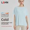 LAHN Женский быстросохнущий топ для занятий йогой с коротким рукавом из шелка Ice Silk