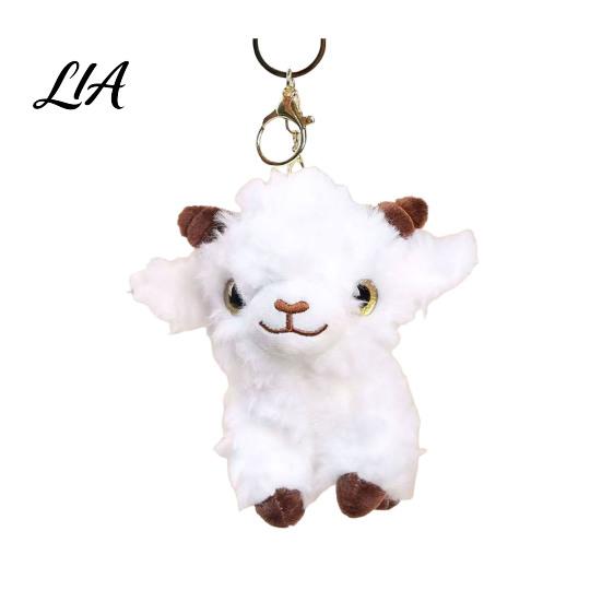 Unique Keychains for Women Cute Sheep Plush Keychain, Soft Lamb Bag Charm Pendant with Metal Valentine's Day Gift Her Key Ring, Mini Stuffed