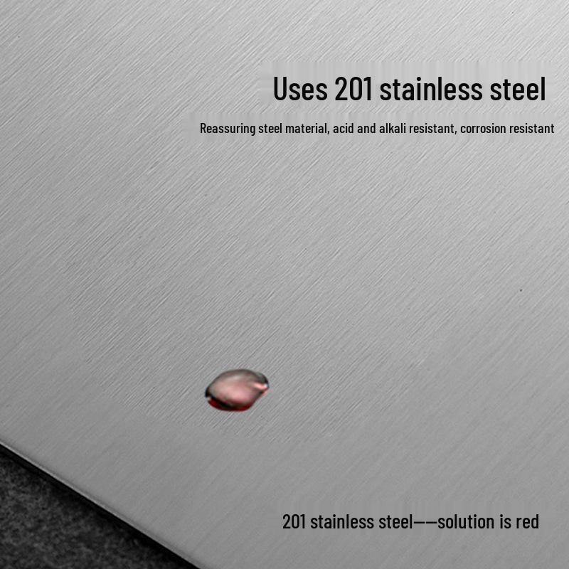 304 Stainless Steel Double-Sided Square Chopping Board, Thickened Multifunctional Kitchen Cutting Board
