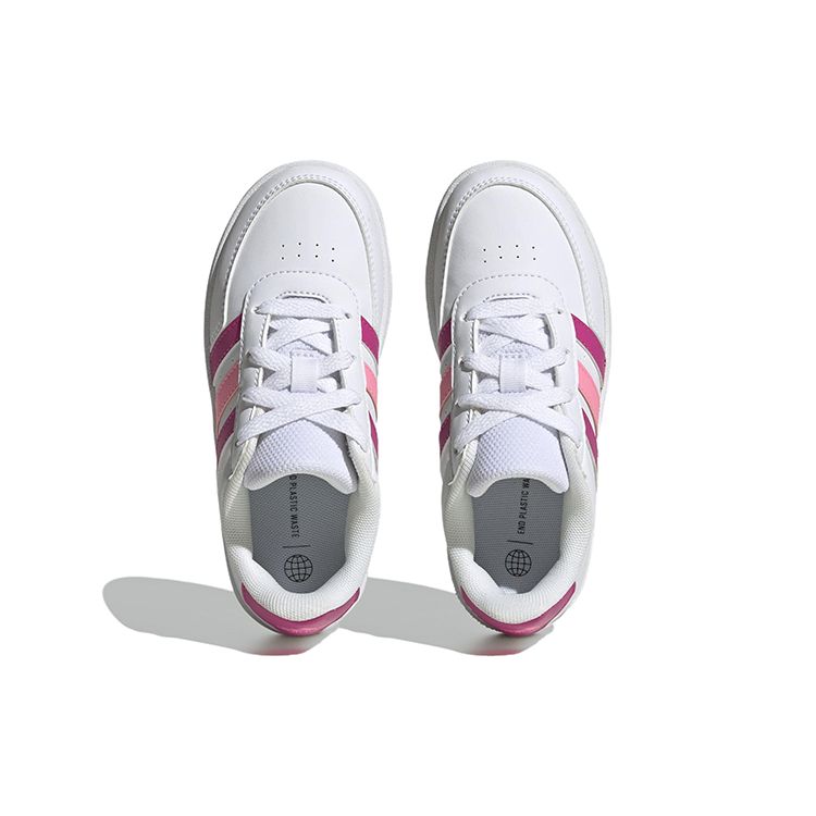 Adidas Neo Breaknet 2.0 Non-Slip Low-Top Kids Skate Shoes Kids Sneakers White Pink HP8959