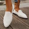 Women's Knitted Flats, Solid Colour Pointed Toe Soft Sole Shoes, Comfortable Daily Wear Flats