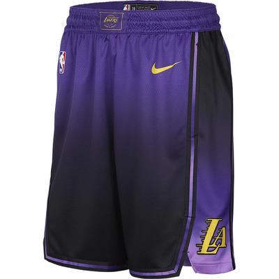 Мужские баскетбольные шорты X NBA Collaboration Los Angeles Lakers из лоскутного шитья, дышащие, прочные, мужские, черные FQ4410-504