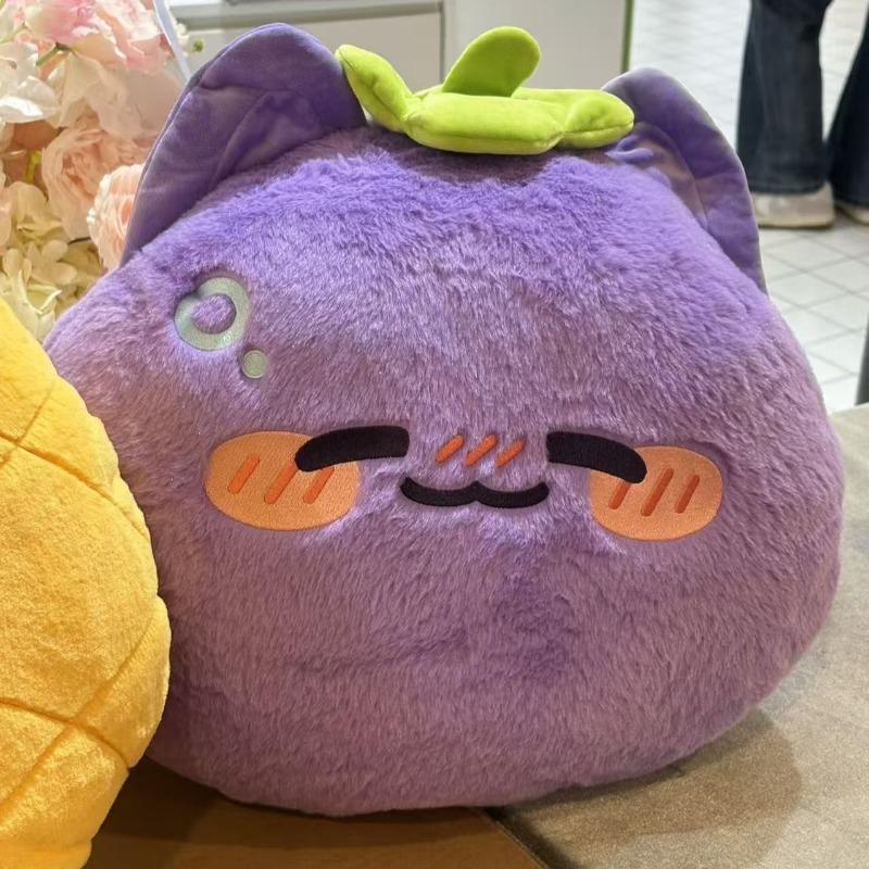 Kiro Reeves Reply Pineapple Princess Mangosteen King Plush Pillow Fruit Cat Stuffed Doll Soft Fluffy Cushion Collectible Gift for Fans Home Sofa Decor