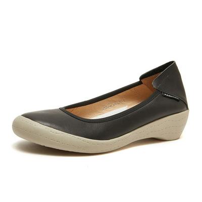 Модная 4 см Горячая Распродажа Премиум Обувь из Натуральной Кожи Женская На Среднем Каблуке 2025 Новая Мода Элегантные Удобные Туфли на Танкетке 4 Цвета