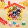 Montessori Bee House Wooden Toy: Enhancing Toddler Hand-Eye Coordination, Brain Development, and Color Recognition
