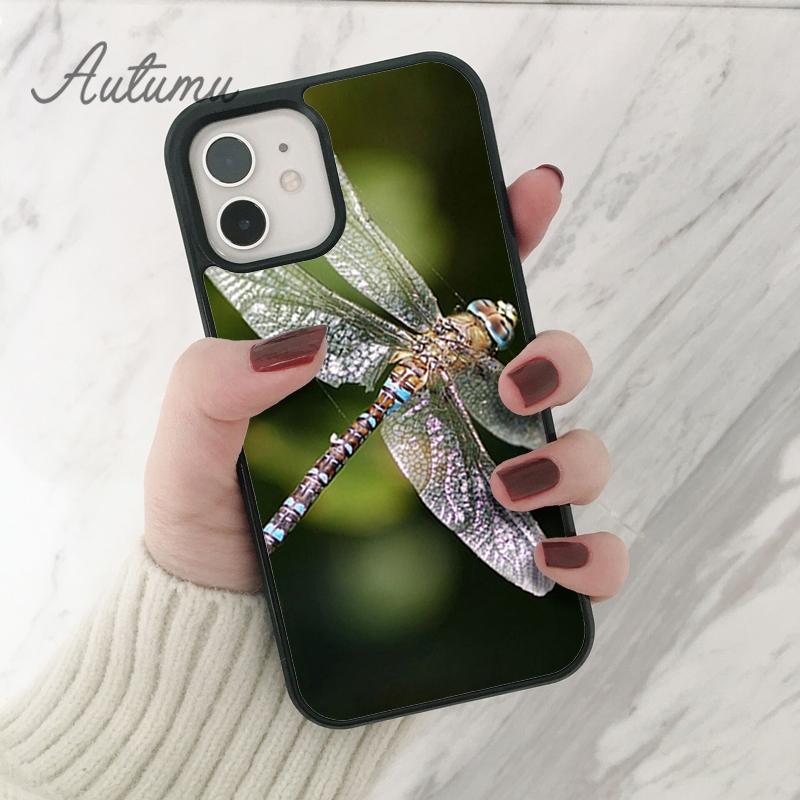 Dragonfly Animal Phone Case for iPhone 17 Air 15 16 16e 11 12 13 14 Pro Max Plus Cover coque Fundas Shell