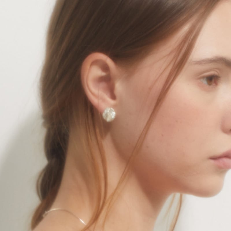 BOLDIERE Серьга-подвеска с листом_ E25[Серебро]