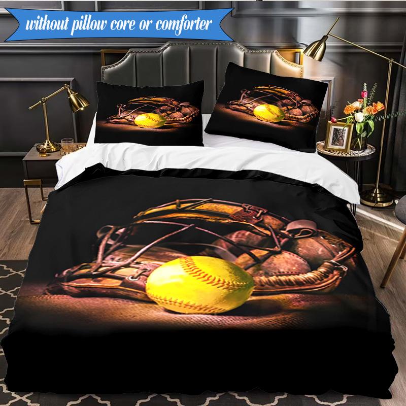 Baseball Passion And Heritage 3pcs K-pop music group Bedding set,Ideal for Bedroom, Dormitory,Including Duvet Cover And 2pcs Pillowcases,Fan gifts