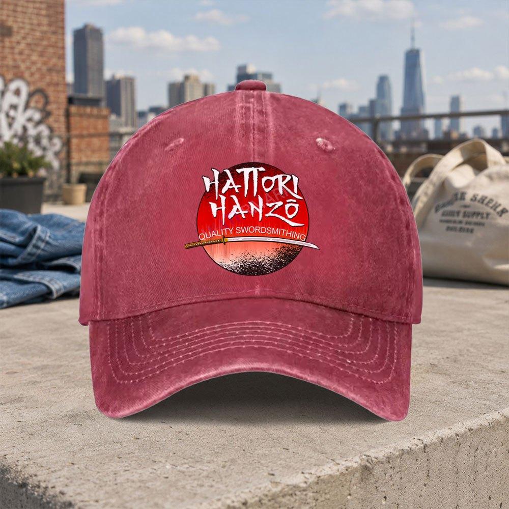 1pc Hattori Hanzo Katana Baseball Cap Suitable For Thanksgiving Gifts Themed Unisex Hat With Hook Loop Closure Anime For B