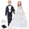 Свадебная одежда для модной куклы-пары для Кена для куклы 30 см, аксессуары, платье, бальное платье, костюм, футболка, шорты, 1/6, кукольный домик 30 см (НЕТ КУКЛ)