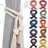 2Pcs Thick Tassel Decor Durable Curtain Ropes Simple Clothes Curtain Cotton Flax Straps Window Accessories