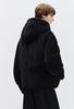 ZIOSONGZIO Glossy Corduroy Hooded Down Jumper Black Zi6Jp706Bk